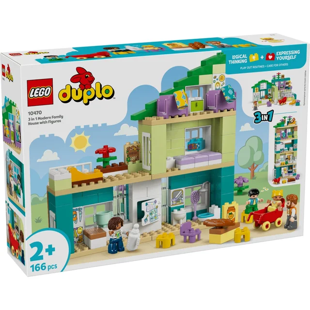 LEGO DUPLO 3 in 1 Modern Family House with Figures Toy 10470