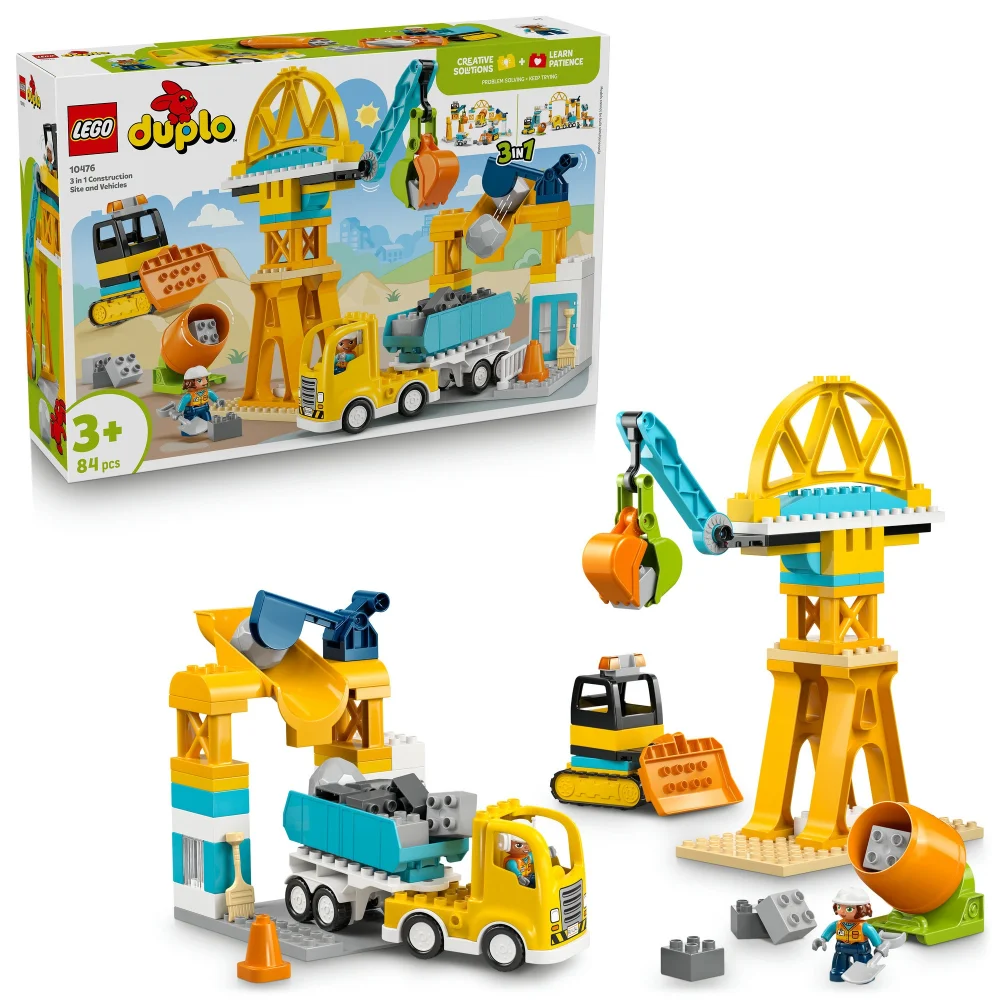 LEGO DUPLO 3 in 1 Construction Site and Vehicles Toy 10476 Image 1