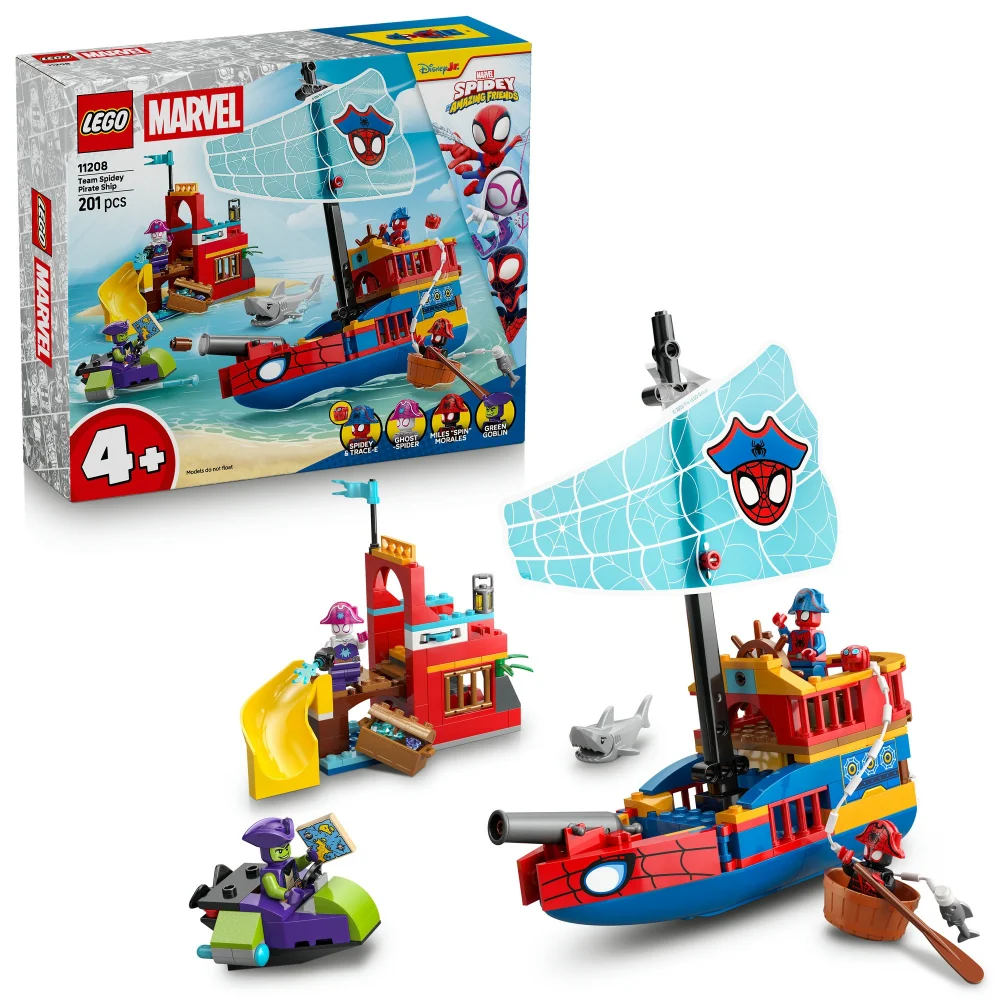 LEGO | Marvel Team Spidey Pirate Ship Building Toy 11208 Image 1