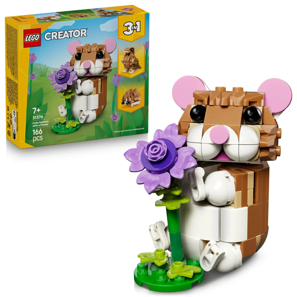 LEGO Creator 3in1 Cute Hamster with a Flower Toy 31376 Image 1