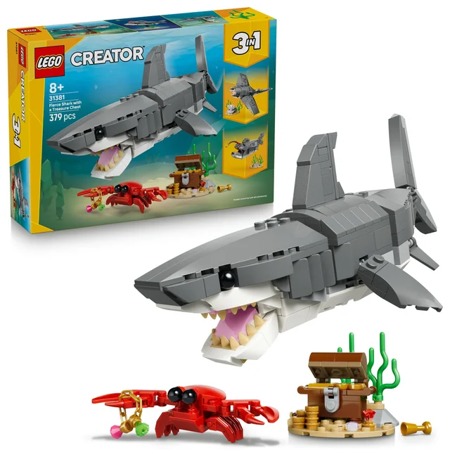 LEGO Creator 3in1 Fierce Shark with a Treasure Chest 31381