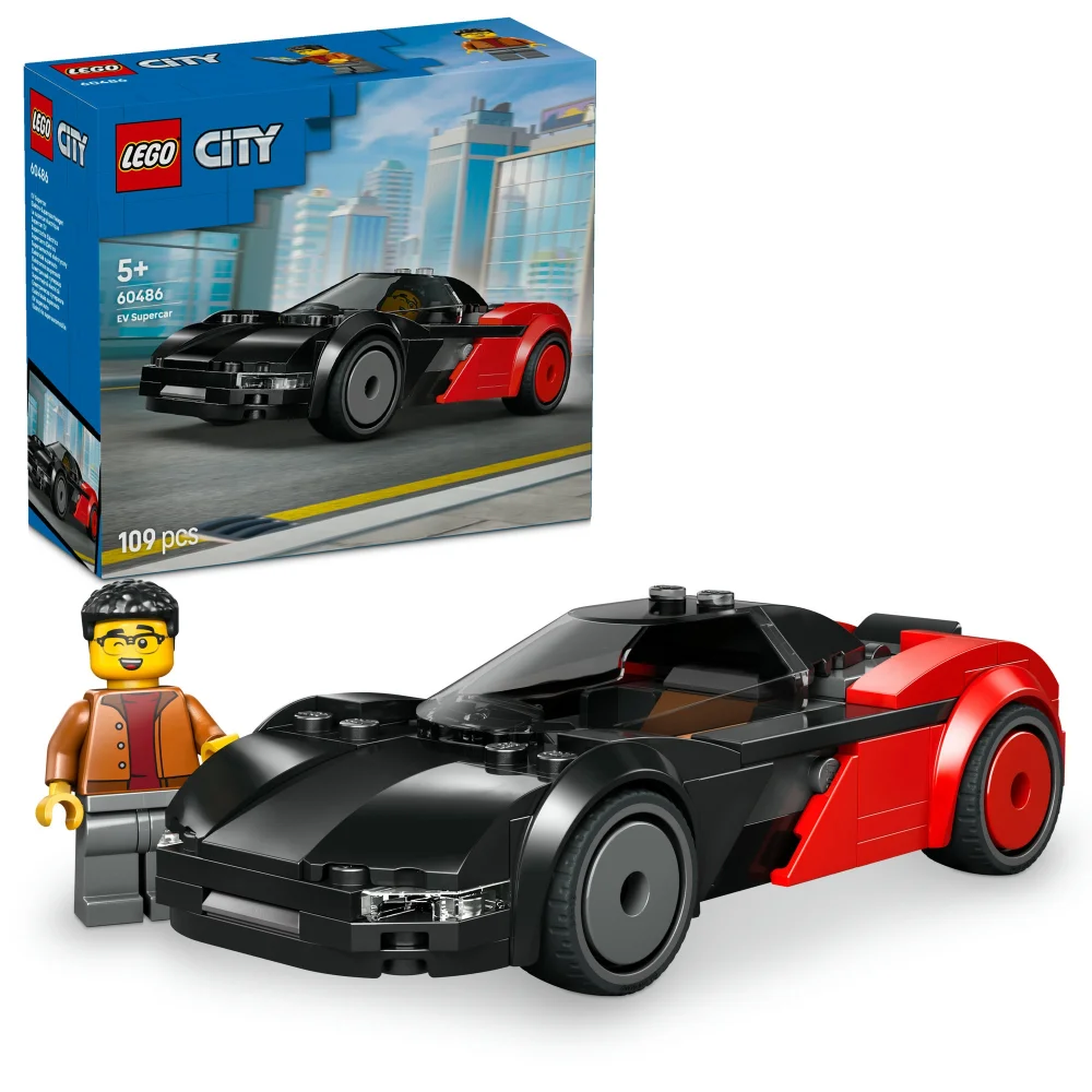 LEGO City EV Supercar Toy Building Kit and Minifigure 60486 Image 1
