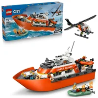LEGO City Coast Guard Rescue Boat & Helicopter Playset 60504