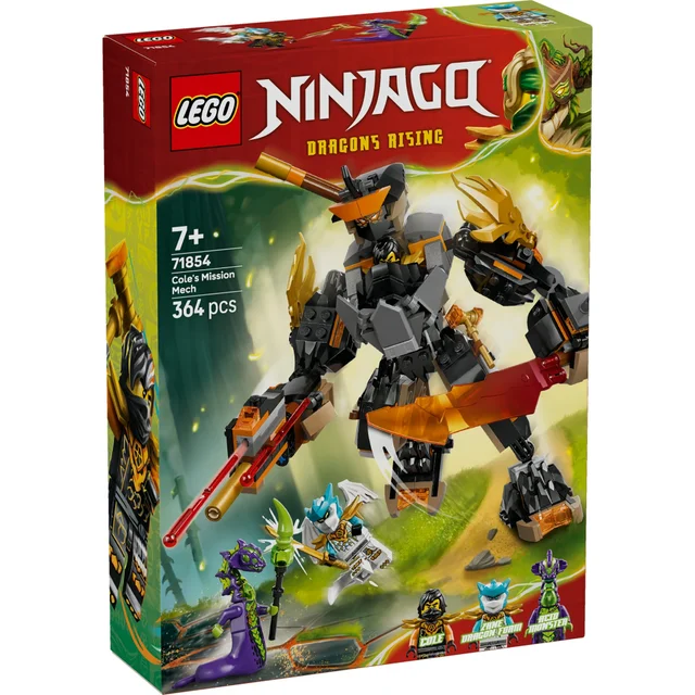 LEGO NINJAGO Cole’s Mission Mech & Dragon Zane Toy 71854