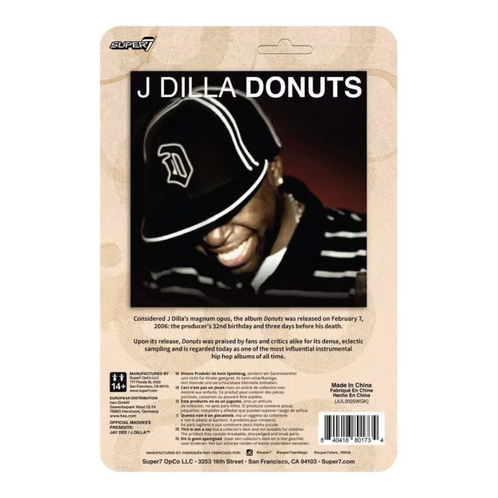 J Dilla ReAction Figures Wave 1 - J Dilla (Donuts - Album Cover J Dilla ReAction Figures Wave 1 - J Dilla (Donuts - Album Cover