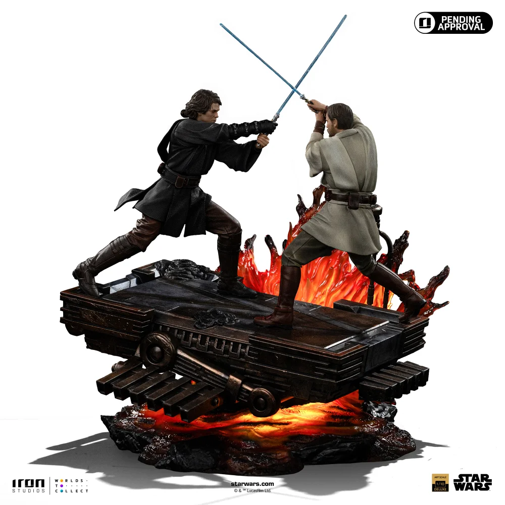 Iron Studios Star Wars Art Scale 1/10 Anakin Vs Obi Wan Figure Image 1