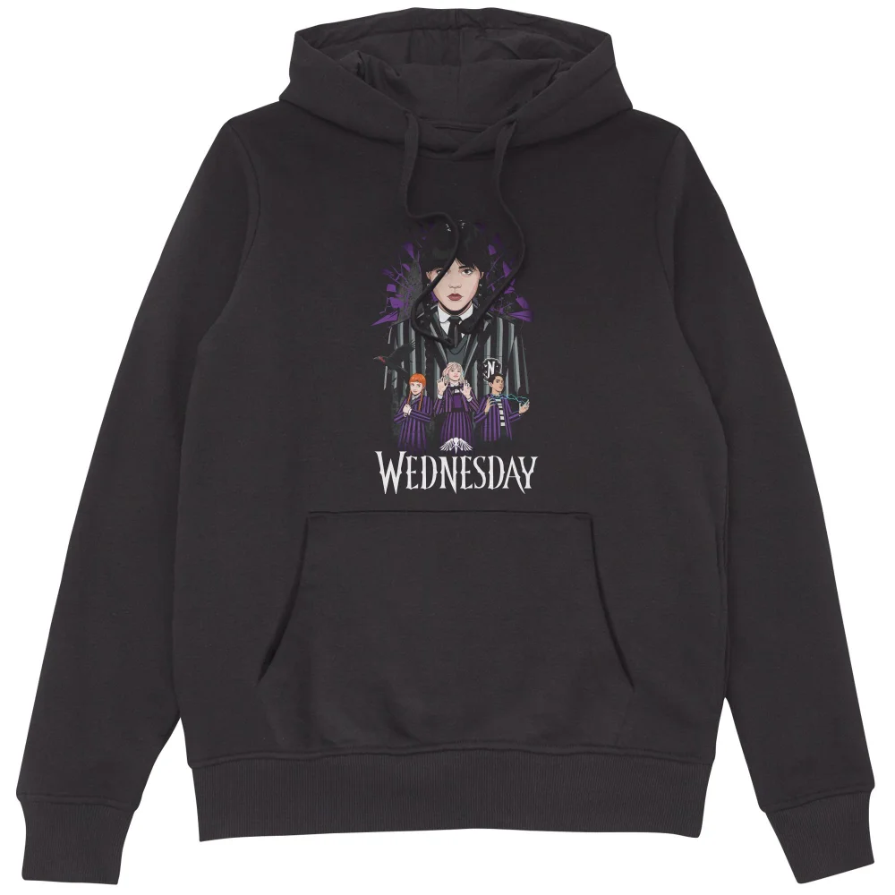 Wednesday Nevermore Group Hoodie - Black - XL Image 1