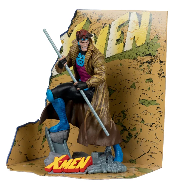 Marvel Gambit 1:10th Scale Collectible with Scene (X-MEN #1) McFarlane Toys