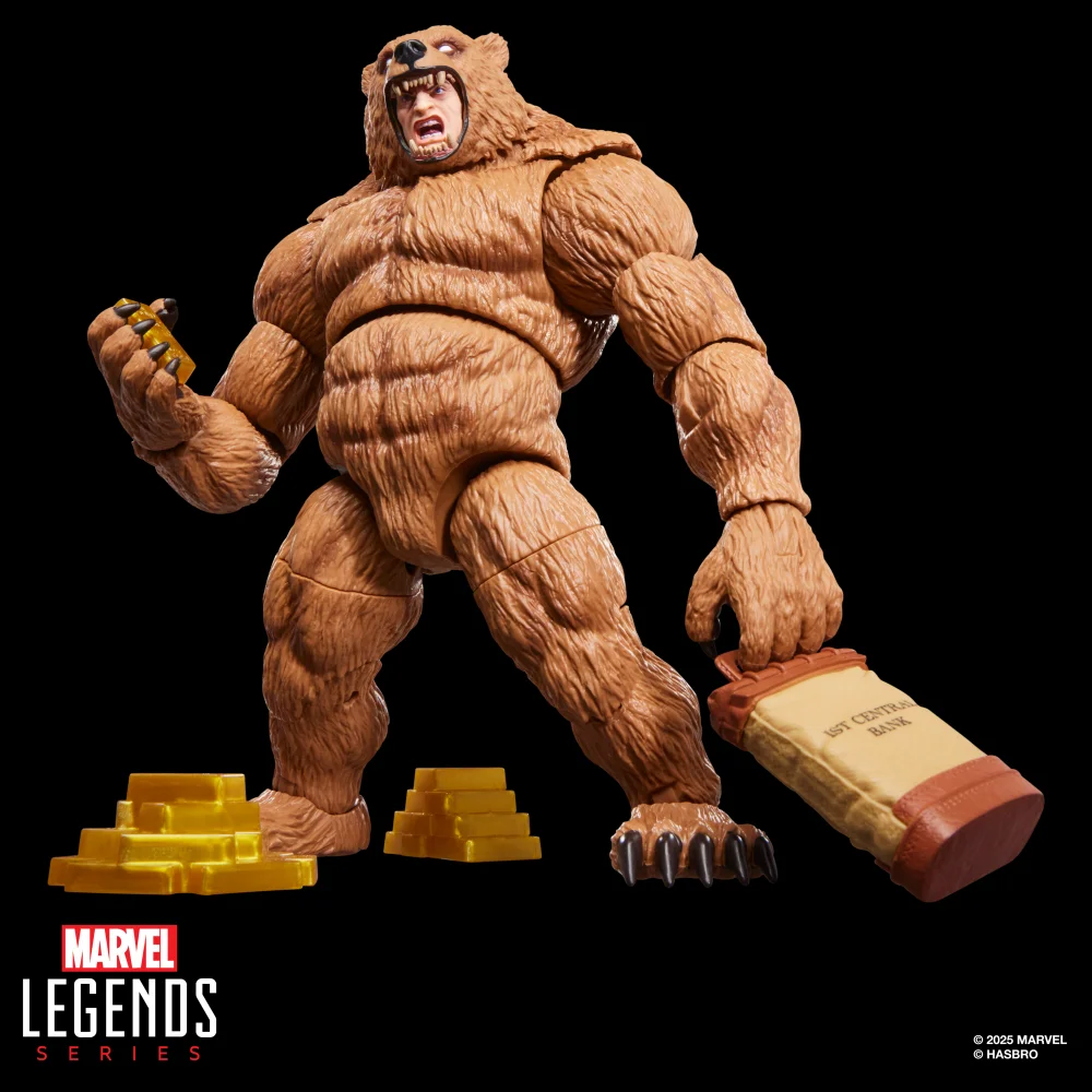 Marvel Legends Series Marvel’s Grizzly, Spider-Man Comics Collectible 15-cm-scale Action Figure Image 1