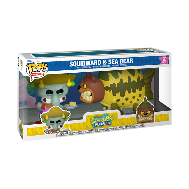 SpongeBob SquarePants Funko POP! Squidward Tentacles and Sea Bear 2 Pack Vinyl Figure