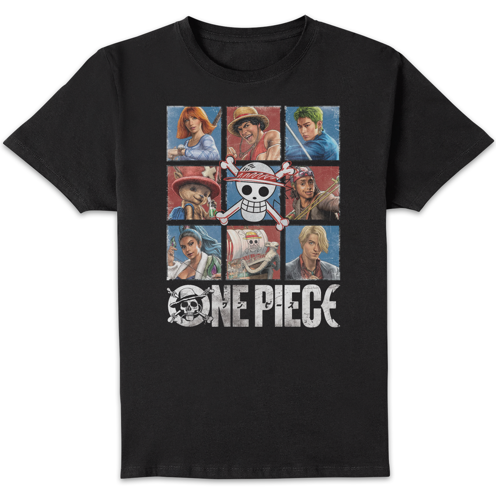 One Piece Faces Unisex T-Shirt - Black - S Image 1