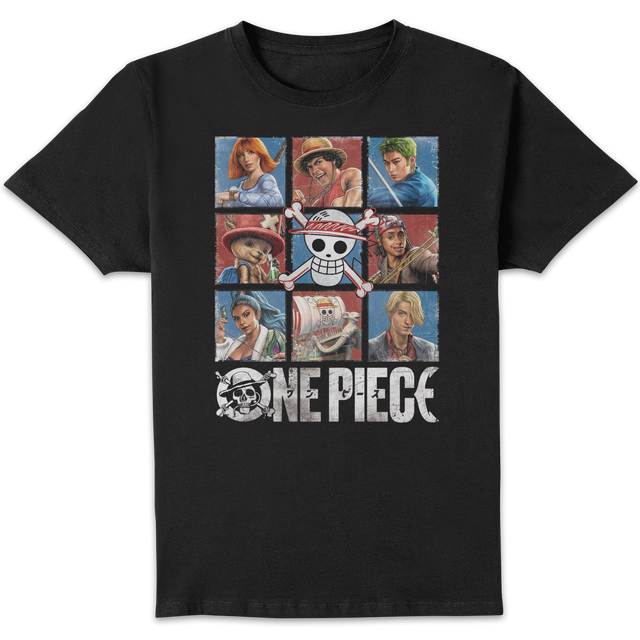 One Piece Faces Unisex T-Shirt - Black