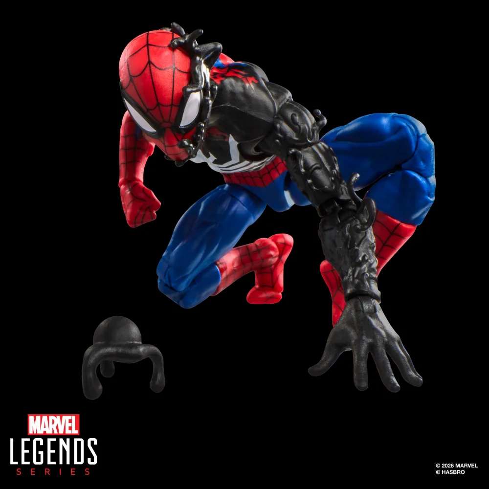Hasbro Marvel Legends Series Secret Wars Spider-Man (Alien Costume), Marvel Comics Collectible 6 Inch Action Figure Image 1