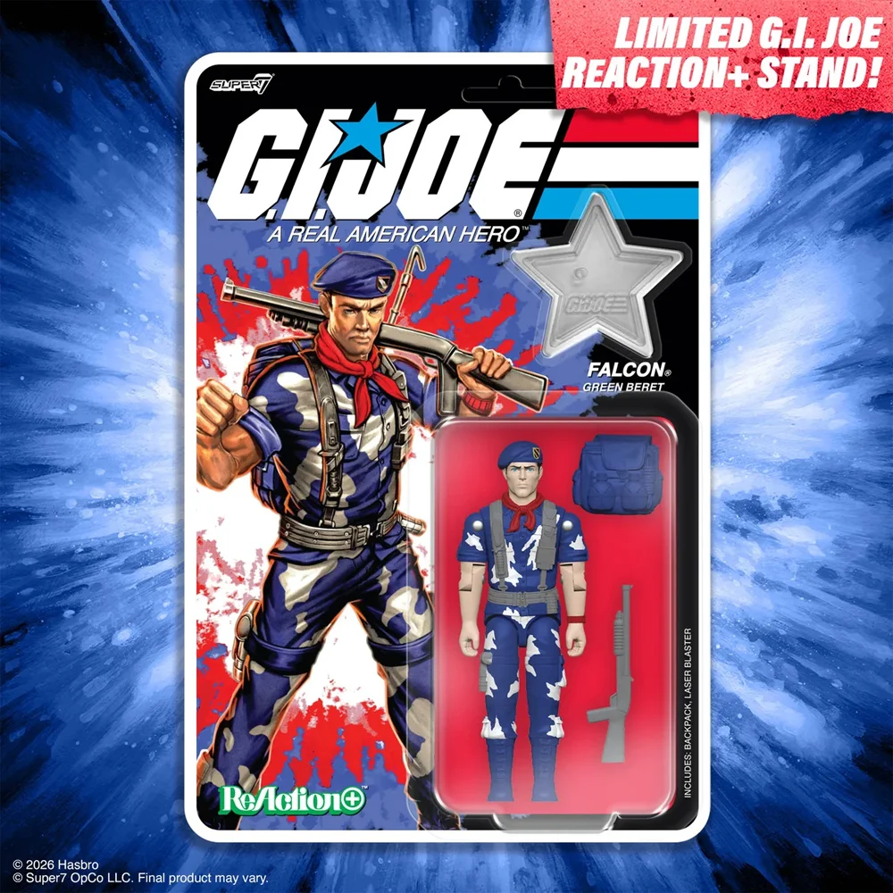 G.I. Joe ReAction+ Wave 08 - LT. Falcon (America's 250th Anniversary) Super7 Image 1