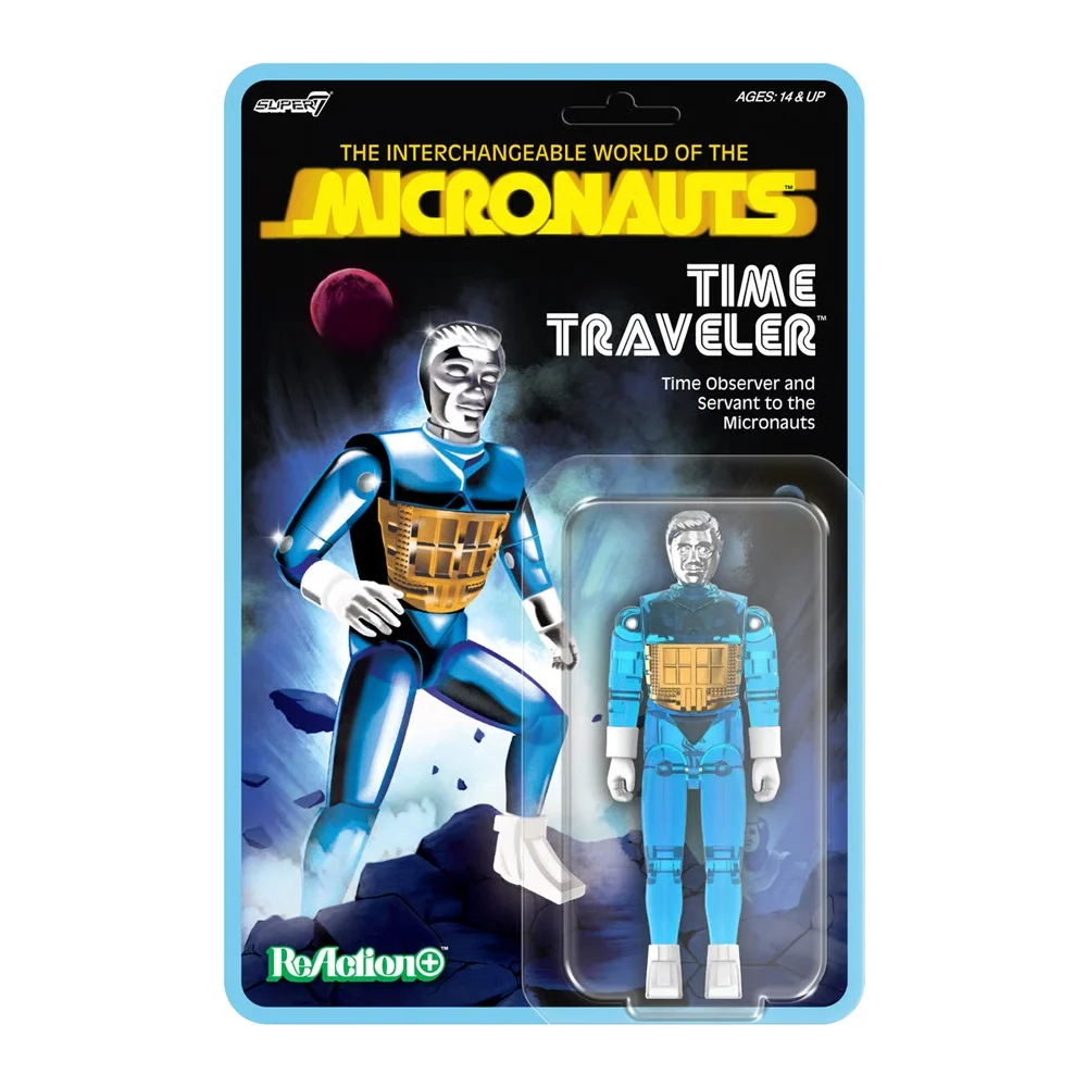 Micronauts ReAction+ Wave 03 - Time Traveler (Translucent Blue) Super7 Image 1