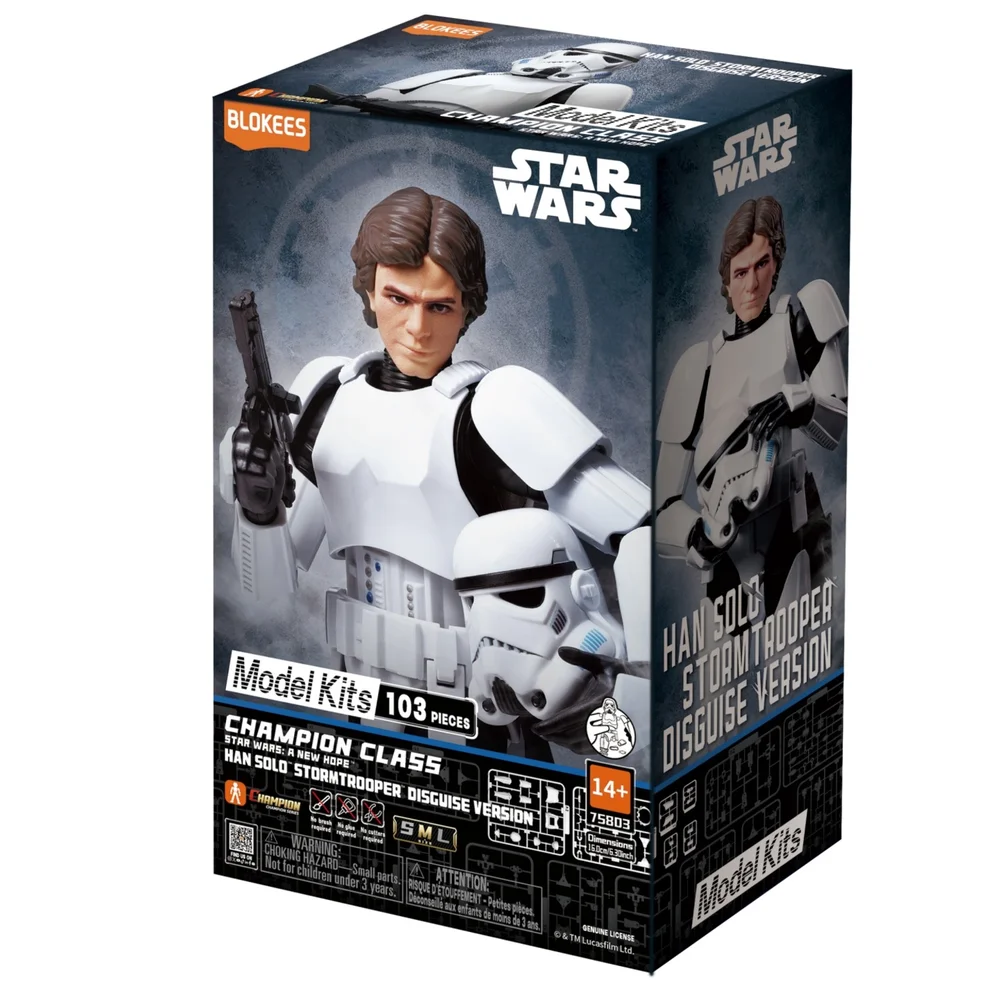 Blokees Model Kits - Star Wars EPIV: A New Hope CC03 Han Solo Stormtrooper Disguise Version Image 1