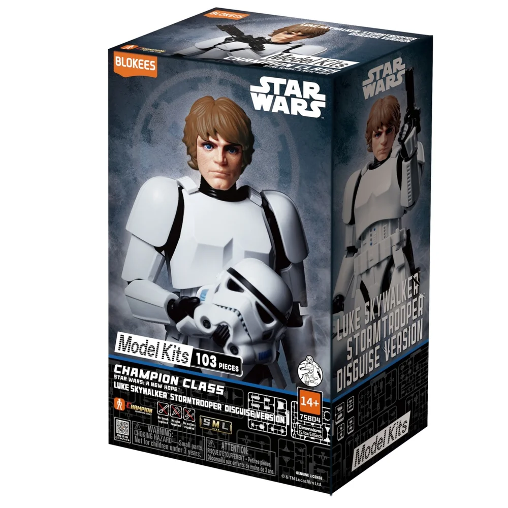 Blokees Model Kits - Star Wars EPIV: A New Hope CC03 Luke Skywalker Stormtrooper Disguise Version Image 1