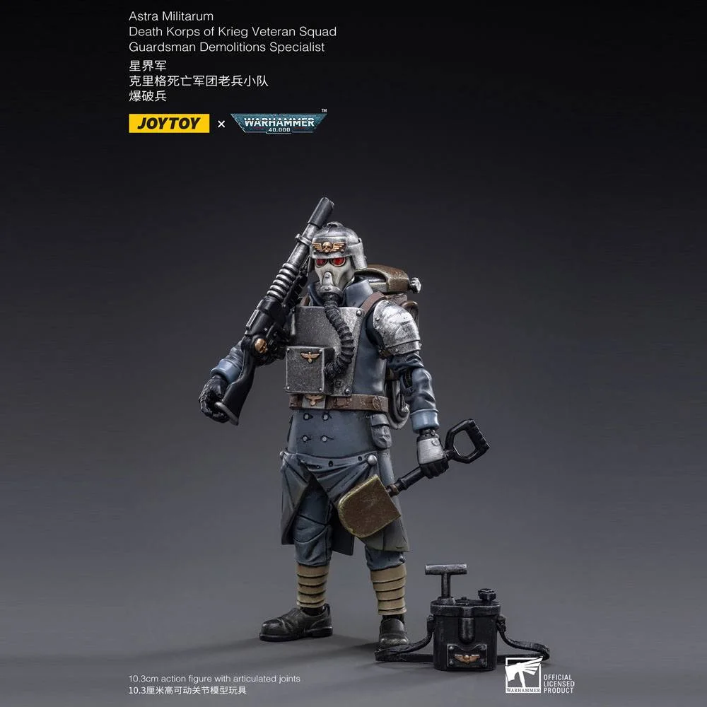 Warhammer 40k Action Figure 1/18 Death Korps of Krieg Veteran Squad Guardsman Demolitions Specialist 10 cm Image 1