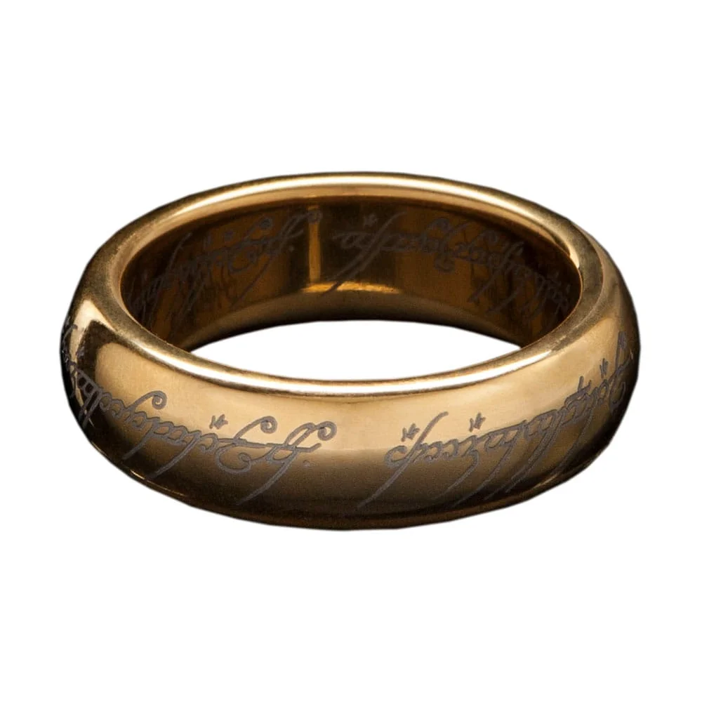 Lord of the Rings Tungsten Ring The One Ring (gold plated) Size 9 Image 1