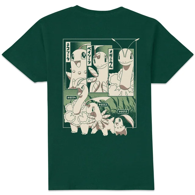 Pokémon Chikorita Evolution Unisex T-Shirt - Green