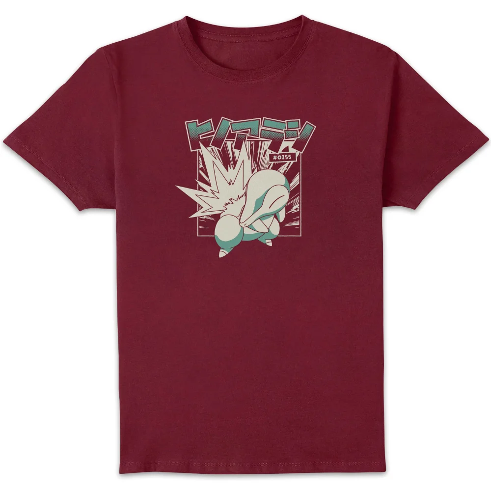Pokémon Cyndaquil Evolution Unisex T-Shirt - Burgundy - M Image 1