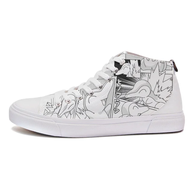 Pokémon Cyndaquil Manga Panel High Top - White