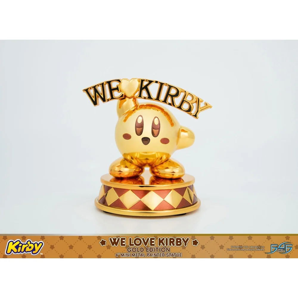 First 4 Figures Kirby We Love Kirby Gold Edition Die-Cast Statue (10cm) Image 1