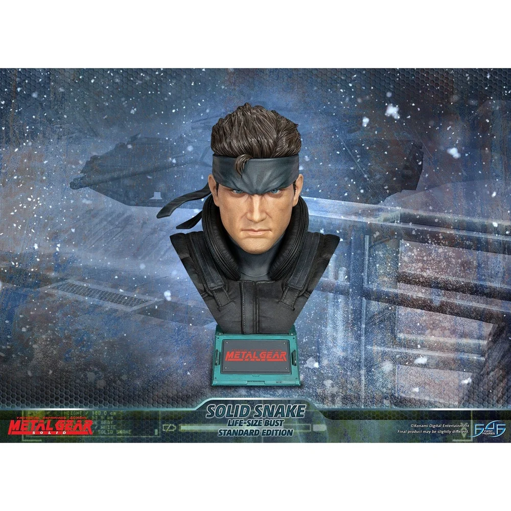 First 4 Figures Metal Gear Solid 1/1 Scale Solid Snake Life-Size Bust Resin Statue (56cm) Image 1