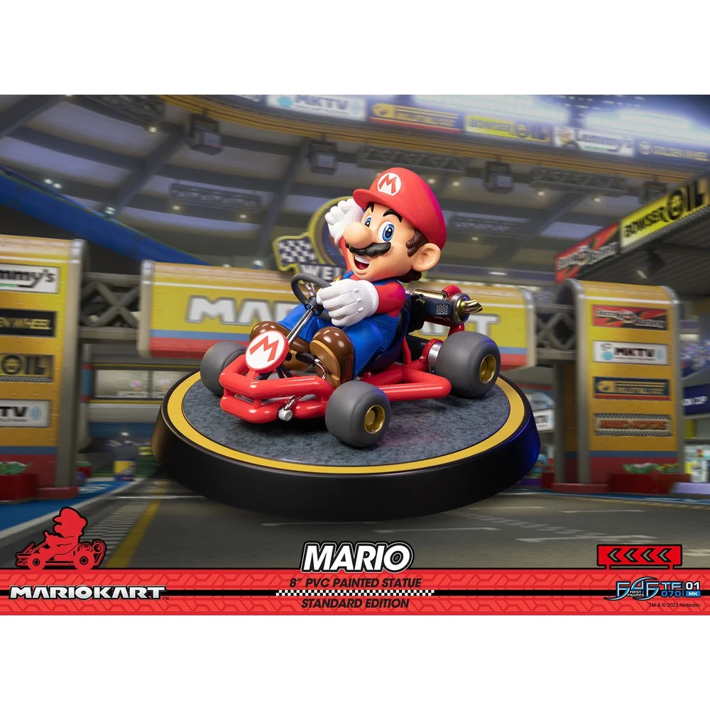 First 4 Figures Mario Kart Mario Standard Edition PVC Statue (19cm) Image 1