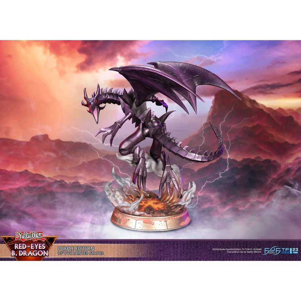 First 4 Figures Yu-Gi-Oh! Red Eyes Black Dragon Purple PVC Statue (33cm) Image 1