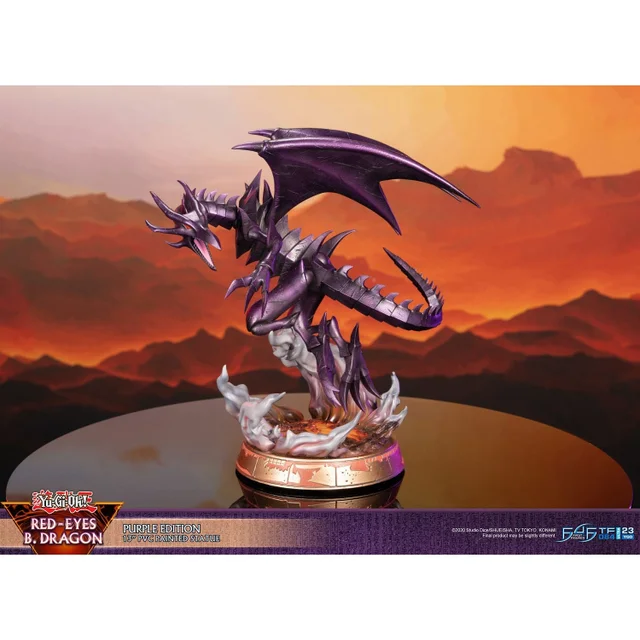 First 4 Figures Yu-Gi-Oh! Red Eyes Black Dragon Purple PVC Statue (33cm)