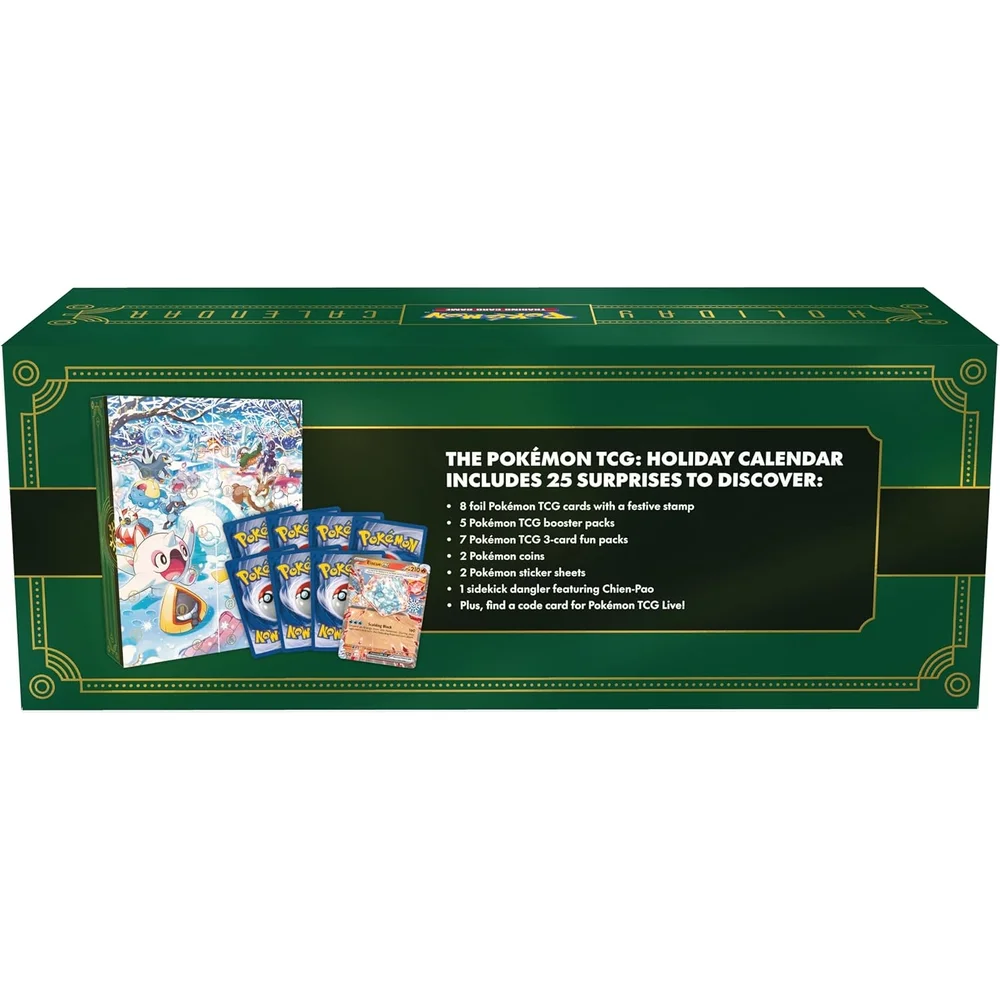 foil pokmon tcg cards with a festive stamp Pokemon TCG: Holiday Calendar" 2023 Promos Revealed, Feature Glaceon VMAX and Galaxy Foils! - PokeBeach
