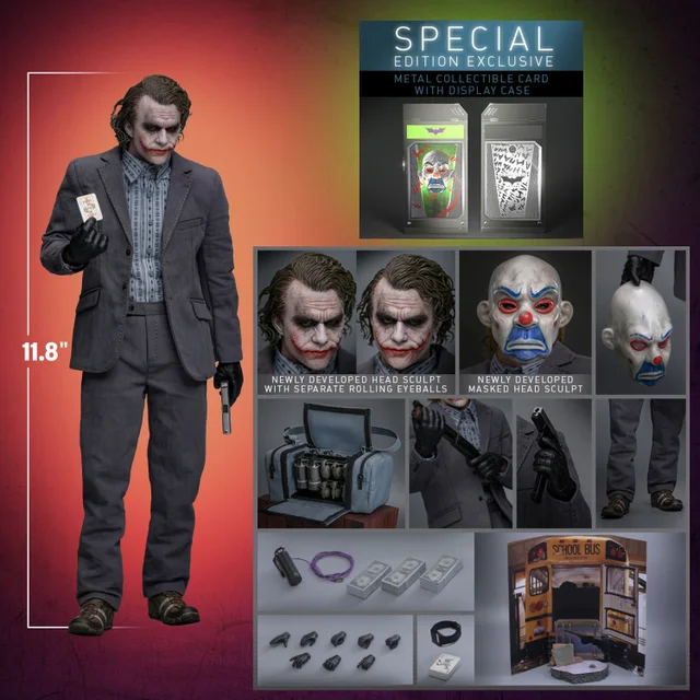 Hot Toys Batman The Dark Knight Trilogy The Joker Bank Robber 1/6 Scale Artisan Edition Statue (30cm)