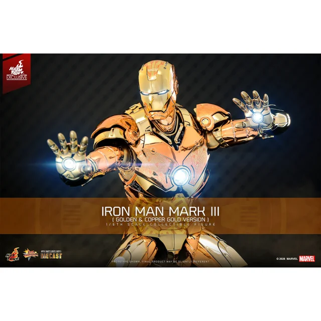 Hot Toys Marvel Iron Man Mark III Golden & Copper Gold Version 1/6 Scale Statue (32.5cm)