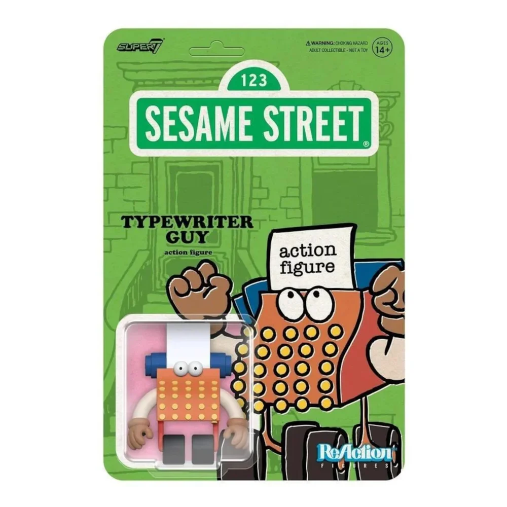 Super7 Sesame Street ReAction Figures Wave 06 Typewriter Guy Image 1