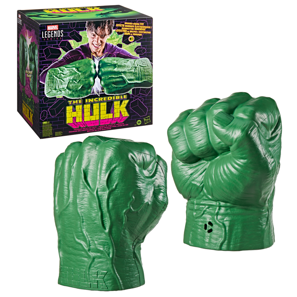 Marvel Legends Series Incredible Hulk Premium Roleplay Fists with Smash 'N Bash Sound FX, Collectibles for Adults Image 1