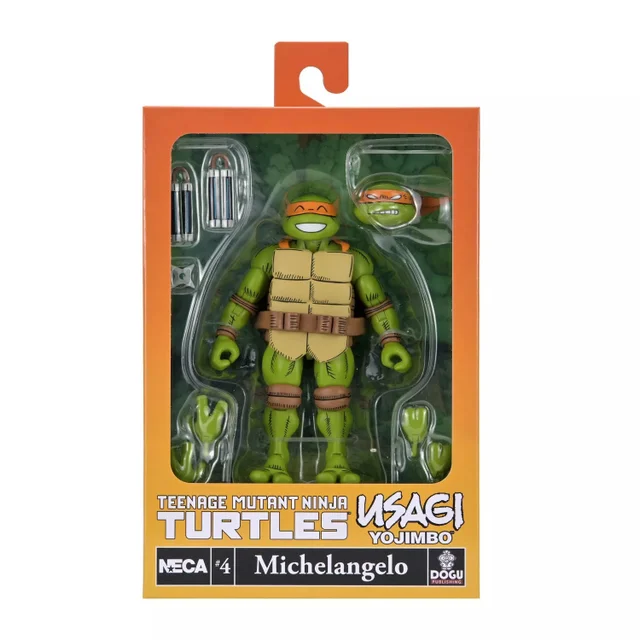 NECA Teenage Mutant Ninja Turtles X Usagi Yojimbo Michelangelo Ulimate 7 Inch Scale Action Figure