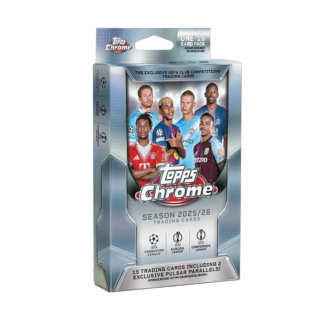 Topps Chrome® UEFA Club Competitions 2025-26 Hanger Box