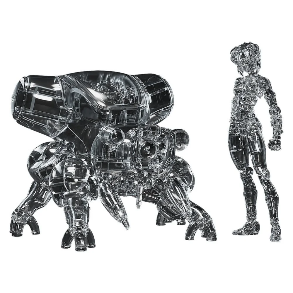 Ghost in the Shell PLAMAX minimum factory Plastic Model Kit Motoko Kusanagi with Fuchikoma: Thermoptic Camouflage Ver. 8 cm Image 1