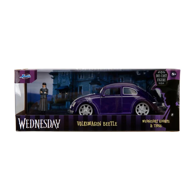 Wednesday Volkswagen Beetle W/Figure 1:24 Jada Toys