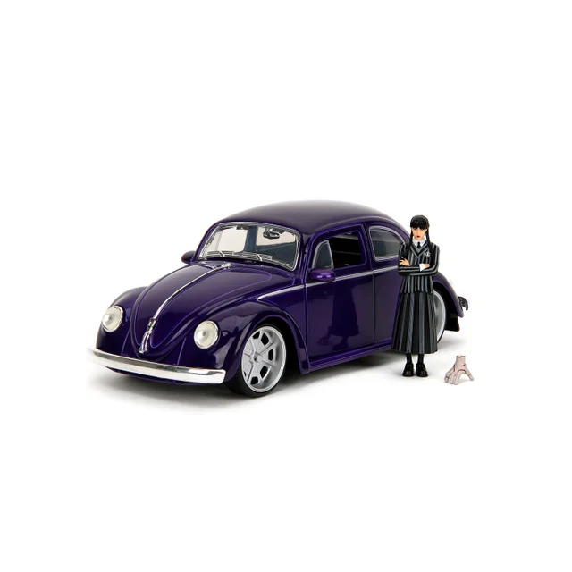 Wednesday Volkswagen Beetle W/Figure 1:24 Jada Toys