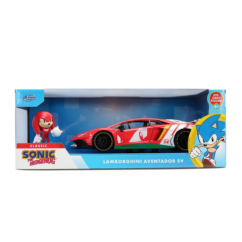 Knuckles Lamborghini Aventador W/Knuckles 1:24 Jada Toys Image 1
