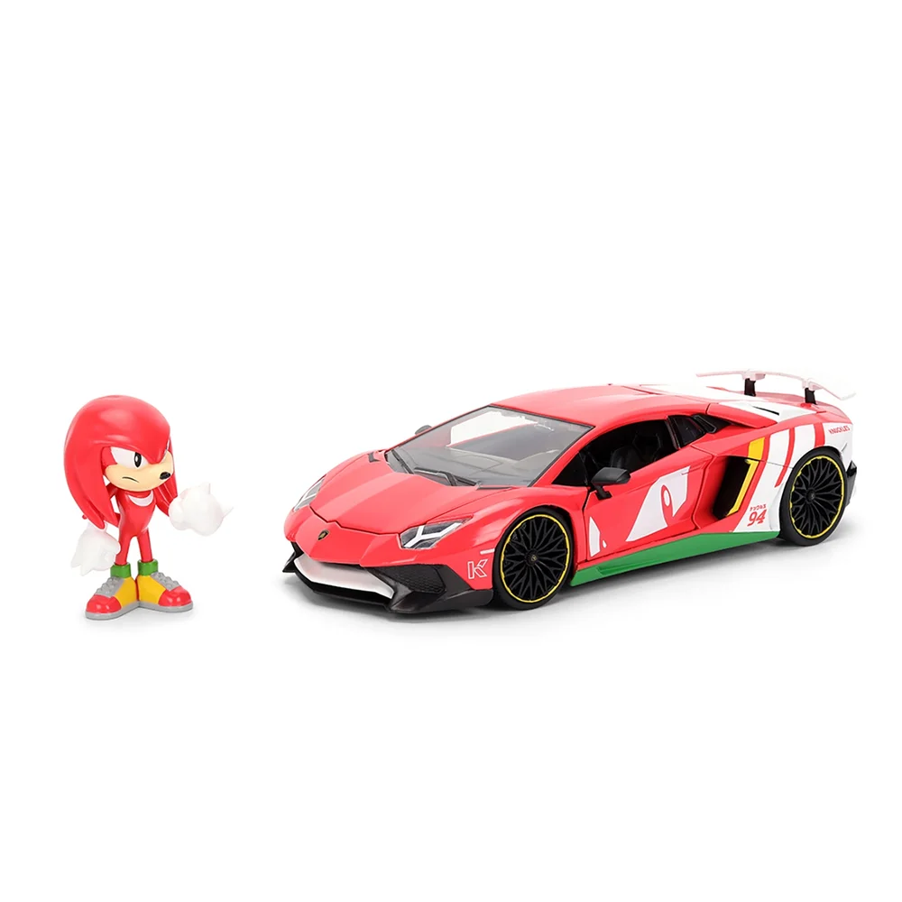 Knuckles Lamborghini Aventador W/Knuckles 1:24 Jada Toys Image 1