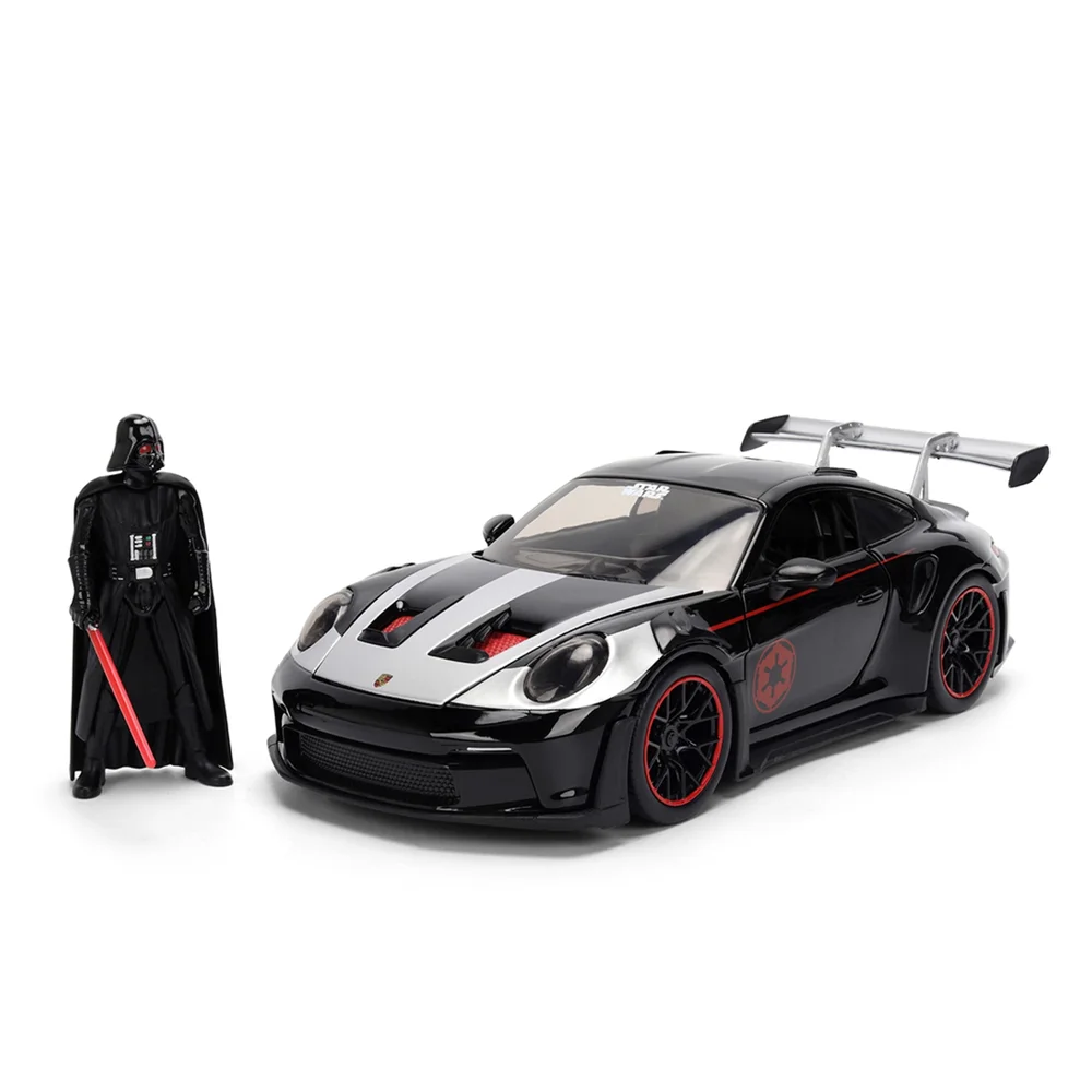 Star Wars Darth Vader Porsche 911 Gt3 Rs W/Fig 1:24 Jada Toys Image 1