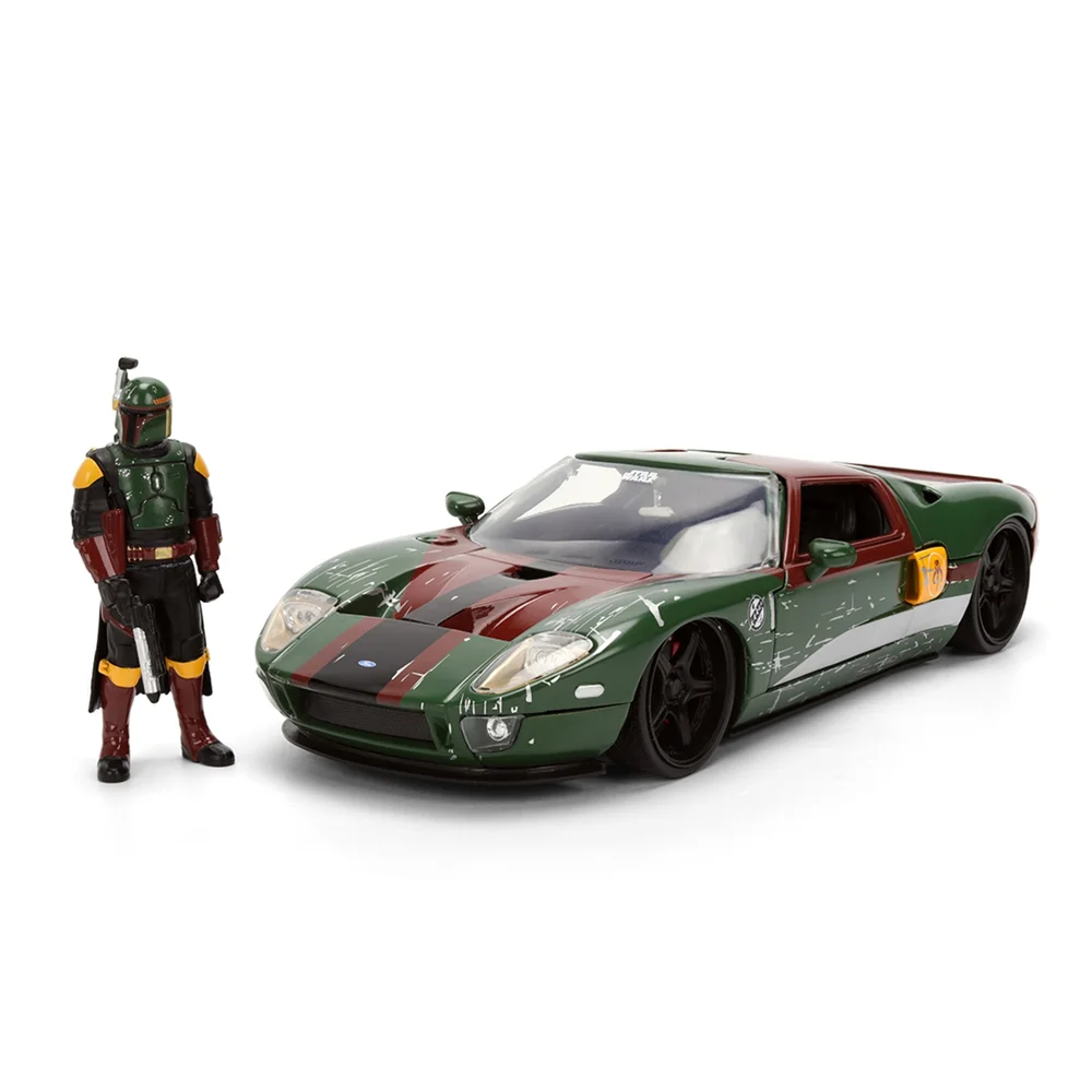 Star Wars Boba Fett 2005 Ford Gt W/Fig 1:24 Jada Toys Image 1