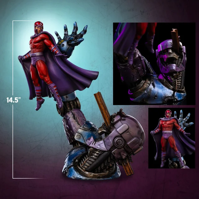 Iron Studios Marvel X-Men Magneto Vs Sentinel Deluxe CCXP23 Art Scale 1/10 Statue