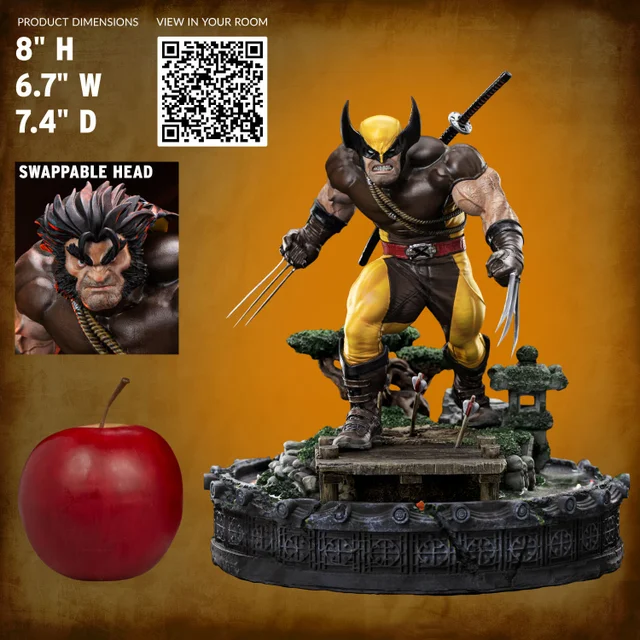 Iron Studios X-Men Wolverine Unleashed Deluxe Art Scale 1/10 Statue