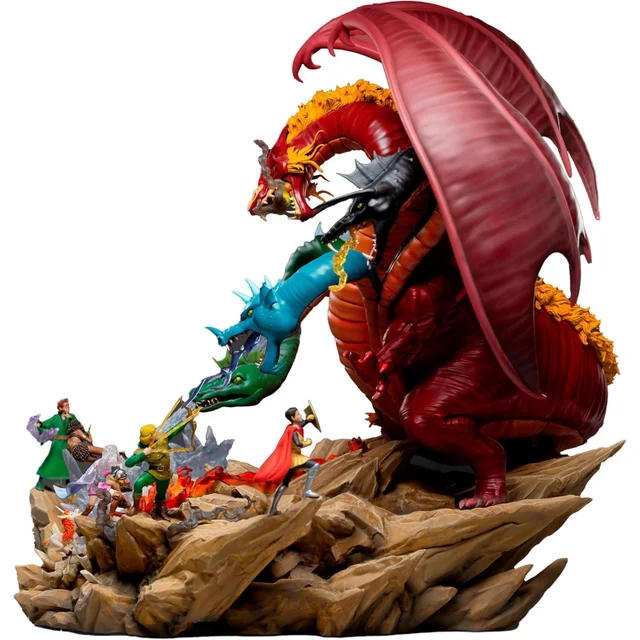 Iron Studios Dungeons and Dragons Tiamat Battle Diorama Demi Art 1/20 Scale Statue