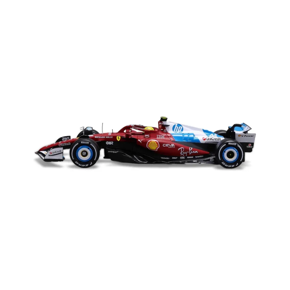 Bburago F1 Ferrari SF-25 2025 Hamilton With Helmet Miami GP 1:24 Scale Model Image 1