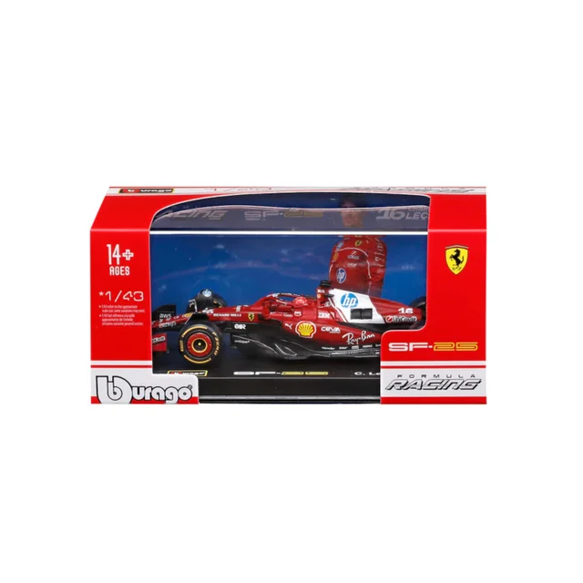 Bburago F1 Ferrari SF-25 2025 Leclerc With Helmet 1:43 Scale Model